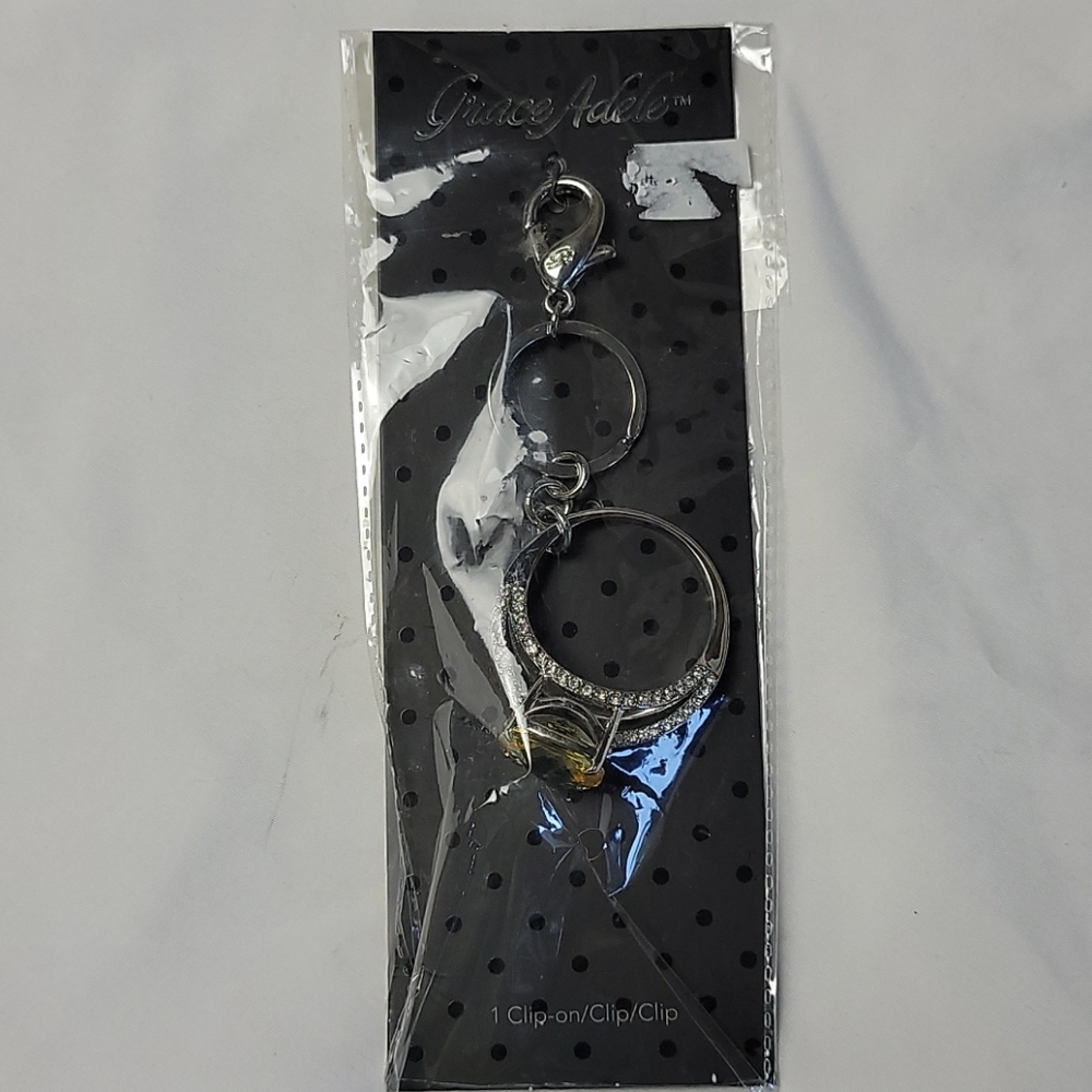 GRACE ADELE Bling Ring Purse Clip on NIP